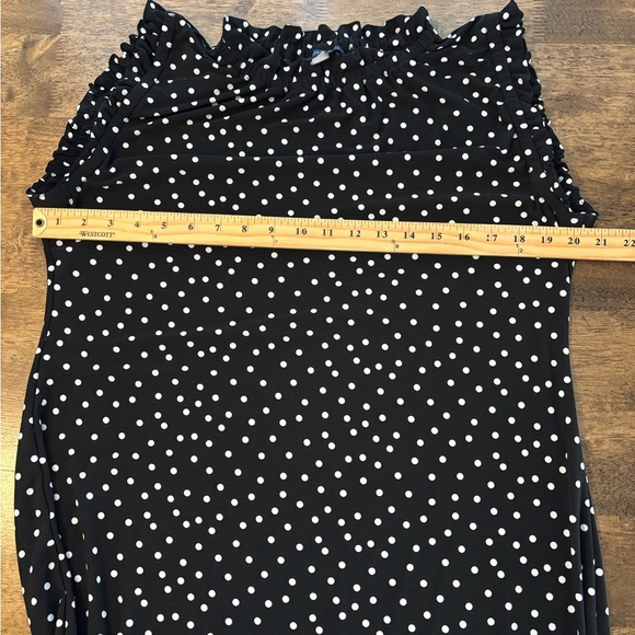 Tommy Hilfiger Black & white polka dot stretch dress size 14 - Picture 6 of 7